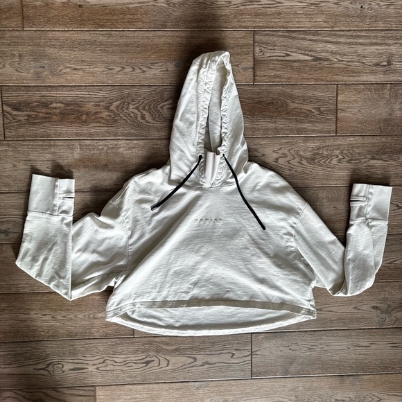 Oakley Women's Off-White Cropped Hoodie - Picture 2 of 6
